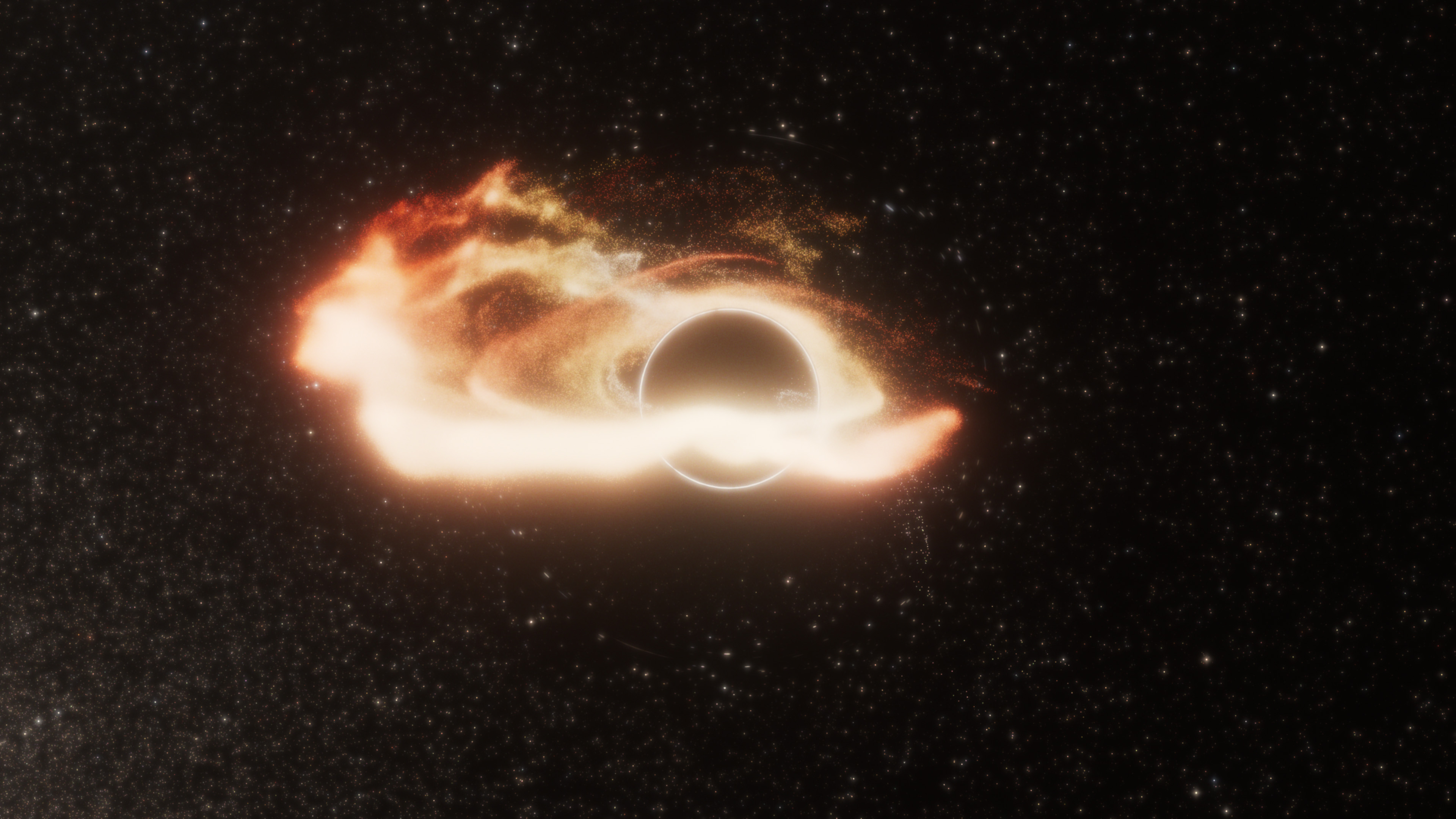 Six panel illustration of Black Hole TDE AT2024tvd - NASA Science